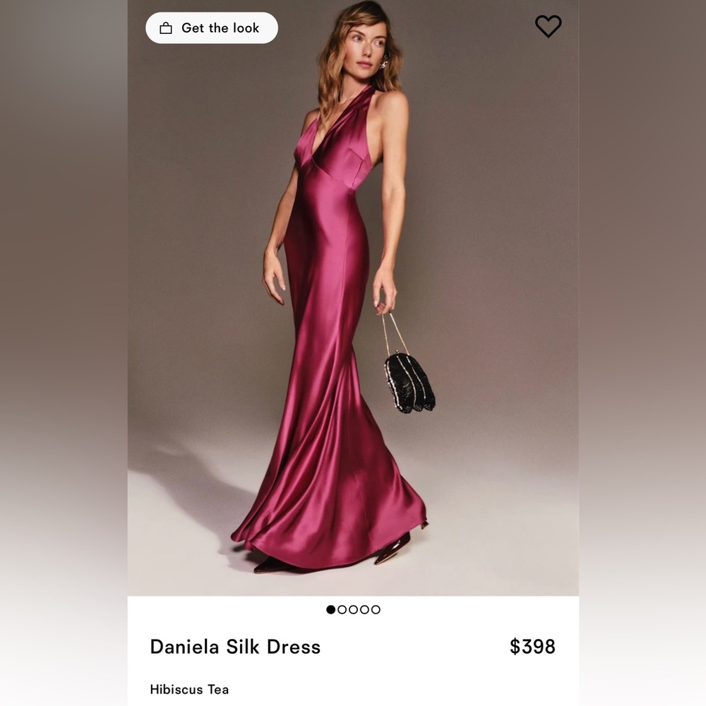 Reformation Daniela Dress in Hibiscus Tea